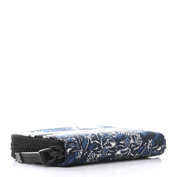 Christian Dior Technical Fabric Toile De Jouy Detachable Card Holder Wallet Blue - Picture 5 of 9